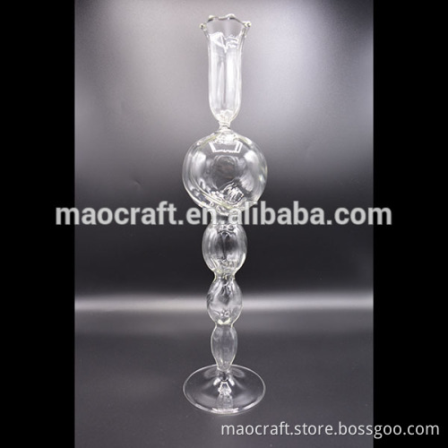 Taper glass candlestick & holders